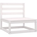 Maison Chic Vrtni srednji kavč - Zunanji kavč bela trdna borovina, (22040526) | Shoptok.si