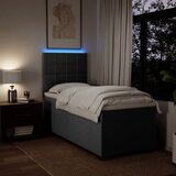  Krevet s oprugama i madracem tamnosivi 90x200 cm od tkanine | shoptok.hr