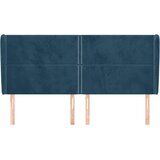  Uzglavlje s ušima tamnoplavo 203x23x118/128 cm baršunasto | Eponuda.com