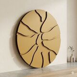 Wallxpert Core Gold - 50 x 50 Gold Decorative Framed MDF Painting Cene