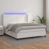 Box spring s madracem LED bijeli 180x200 cm umjetna koža Cijene