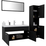  Set kupaonskog namještaja od iverice crni | shoptok.hr
