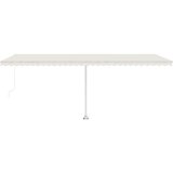 Tenda na ručno uvlačenje s LED svjetlima 600x350 cm krem | shoptok.hr