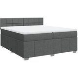  Krevet s oprugama i madracem tamnosivi 200 x 200 cm od tkanine | shoptok.hr