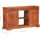  Komoda od masivnog bagremovog drva 135 x 35 x 75 cm | shoptok.hr