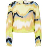 Tom Tailor Bluza svetlo rumena / svetlo oranžna / črna / bela | Shoptok.si