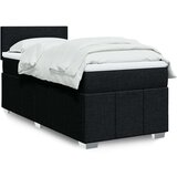 vidaXL Box spring postelja z vzmetnico črna 100x200 cm blago | Shoptok.si