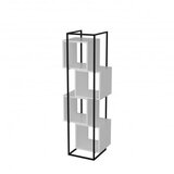 Hanah home Prada crno-bijela polica za knjige 52x160x38cm, bijela | Eponuda.ba