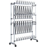  Stalak za cipele s kotačićima srebrni 89 x 27 x120 cm | shoptok.hr