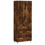  Visoka komoda dimljeni hrast 69 5x34x180 cm konstruiranog drva | shoptok.hr