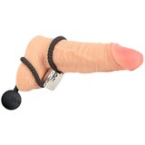 Rebel Heavy Rope Cock Strap with Ball Black | Shoptok.si