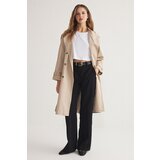 Trendyol Trench coat sa zatvaračem u bež boji Dugačka vodootporna funkcija krem | ružičasta | ePonuda.com