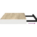  Plutajuća zidna polica boja hrasta i bijela 40x23,5x3,8 cm MDF | shoptok.hr