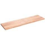 vidaXL Zidna polica svjetlosmeđa 220x60x(2-6) cm obrađena hrastovina Cijene