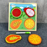  Drvena slagalica s voćem i pločom za crtanje - FRUIT | Shoptok.si