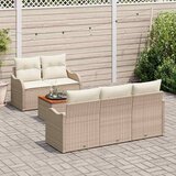  Sjedeća garnitura za vrt 6 kom. 5-Broj sjedala Bež i krema 176 x 62 x 69 cm | shoptok.hr