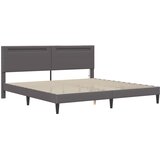  Krevetna konstrukcija Siva 200 x 200 cm Umjetna koža | shoptok.hr