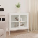 vidaXL komoda bijela 70 x 35 x 70 cm od čelika i stakla Cijene