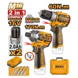 Ingco cosli240968 aku set 16v (ud.odvijaČ 170nm+buŠ 60nm) super ( COSLI240968 ) Cene