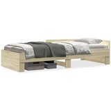 vidaXL Posteljni okvir sonoma hrast 90x190 cm inženirski les | Shoptok.si