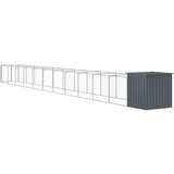 Kućica za pse s igralištem antracit 110 x 1221 x 110 cm čelična | shoptok.hr
