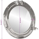  Zidno ogledalo Ø 50 cm od aluminija i stakla | shoptok.hr