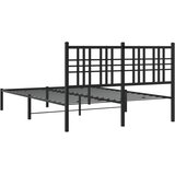 Metalni okvir za krevet s uzglavljem crni 120x190 cm | shoptok.hr