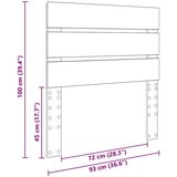  Uzglavlje s uzglavljem Staro drvo 90 cm Konstruirano drvo | shoptok.hr
