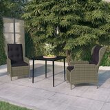  3-dijelni vrtni blagovaonski set smeđi | shoptok.hr
