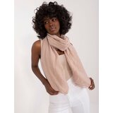 Fashion Hunters Beige ruffle scarf with appliqué