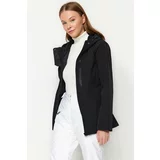 Trendyol Winter Essentials/Ski Collection Black Waterproof Hooded Fleece Jacket