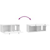 TV Omarica za TV, ki jo lahko montiraš na steno Bela visok sijaj, (5000220393) | Shoptok.si