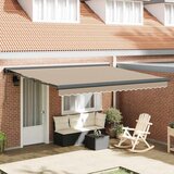 vidaXL Retraktilna tenda Bež 400 × 300 cm Tkanina, kovina - - Bež - 54.67 - 400 ×300 cm - | Shoptok.si