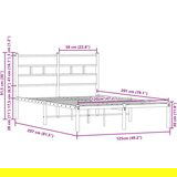 vidaXL Okvir kreveta bez madraca s uzglavljem boja hrasta 120x200 cm | shoptok.hr