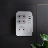 solight P109PD20 - Produžna utičnica 1x16A+2x 2,5A sa 2x USB A+C punjačem, bela | Eponuda.com