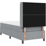 LED Box Spring Krevet Svijetlo siva 90 x 200 cm tkanina | shoptok.hr