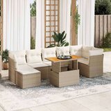 vidaXL 8-dijelni set vrtnih sofa od poliratana s jastucima bež | shoptok.hr