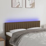  LED uzglavlje tamnosmeđe 144x5x78/88 cm od tkanine | shoptok.hr