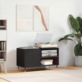 vidaXL Omarica za gramofonske plošče črna 85x38x48 cm inženirski les | Shoptok.si