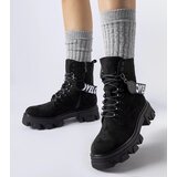 Gemre Black ankle boots with a decorative detachable strap Marco | shoptok.hr