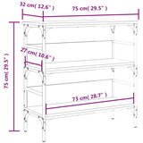  Konzolni stol smeđa boja hrasta 75x32x75 cm konstruirano drvo | shoptok.hr