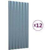 Krovni paneli 12 kom od čelika obloženog prahom sivi 80 x 36 cm | shoptok.hr