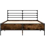  Okvir za krevet boja hrasta 120x190cm konstruirano drvo i metal | shoptok.hr