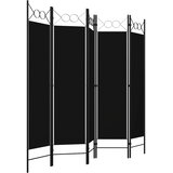 Sobna pregrada s 5 panela crna 200 x 180 cm | Eponuda.ba