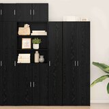  Highboard 2 pcs Crni hrast 30 x 42,5 x 185 cm | shoptok.hr