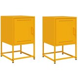 vidaXL Noćni ormarići 2 kom boja senfa 36 x 39 x 60,5 cm čelični | shoptok.hr