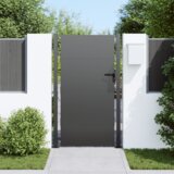 vidaXL Vrtna vrata Crna 105 x 175 cm Čelik s praškastim premazom | shoptok.hr