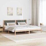  Krevetna konstrukcija s uzglavljem Tamno siva 200 x 200 cm | Eponuda.com