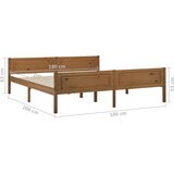  Okvir za krevet od masivne borovine boja meda 180 x 200 cm | Eponuda.com