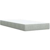 Box spring krevet s madracem svjetlosivi 90x190 cm baršunasti | shoptok.hr